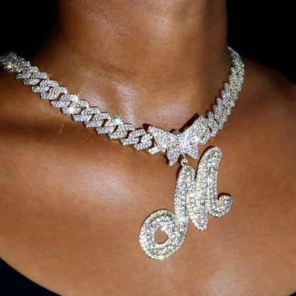 Shimmering Butterfly Name Necklace