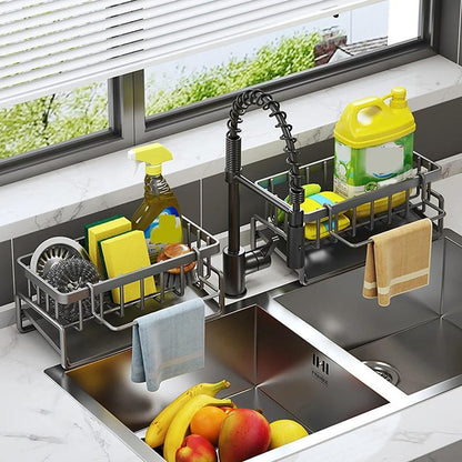 All-in-One Kitchen Sink Organizer for Cleaning Essentials