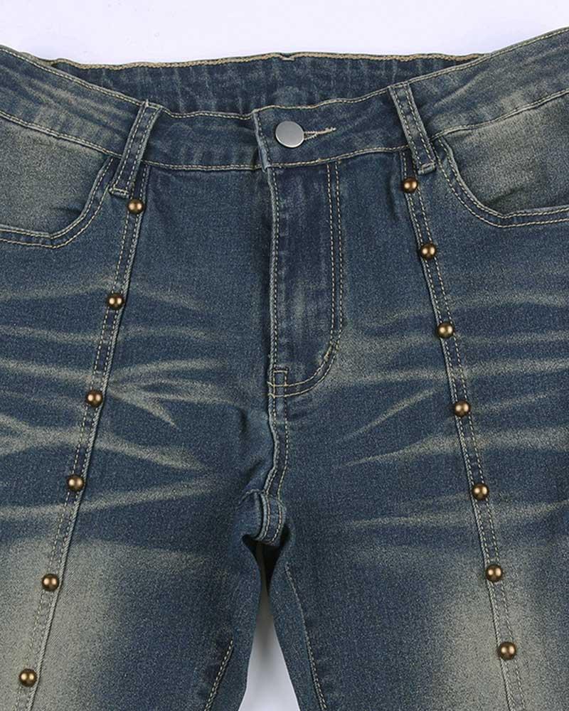 Pantalones vaqueros ajustados con bajo acampanado Zircana