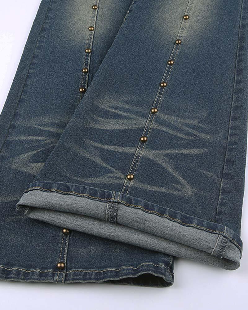 Pantalones vaqueros ajustados con bajo acampanado Zircana