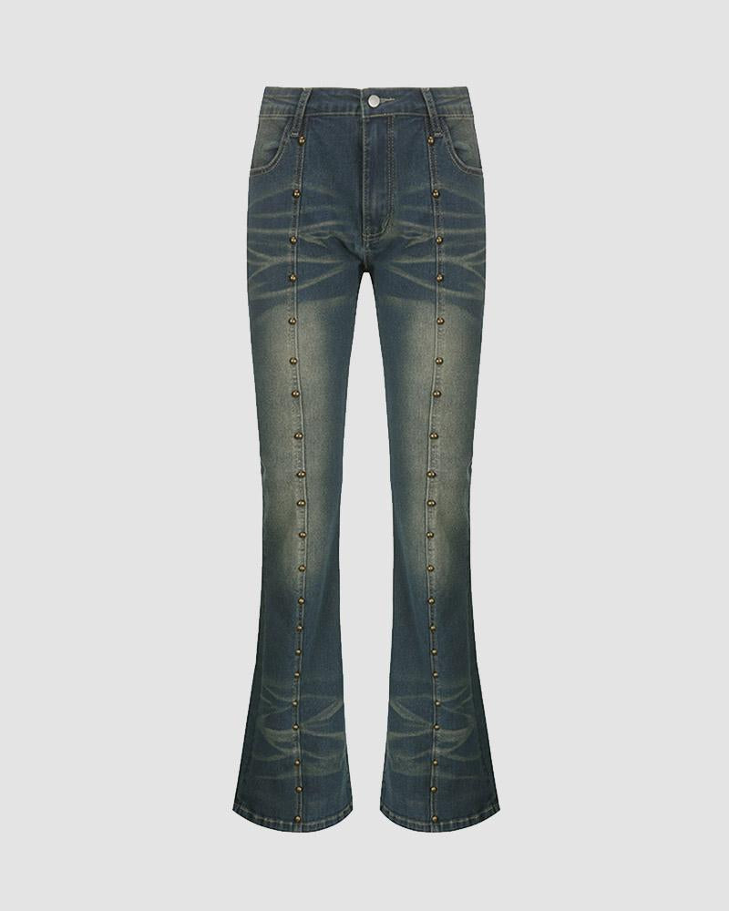 Pantalones vaqueros ajustados con bajo acampanado Zircana
