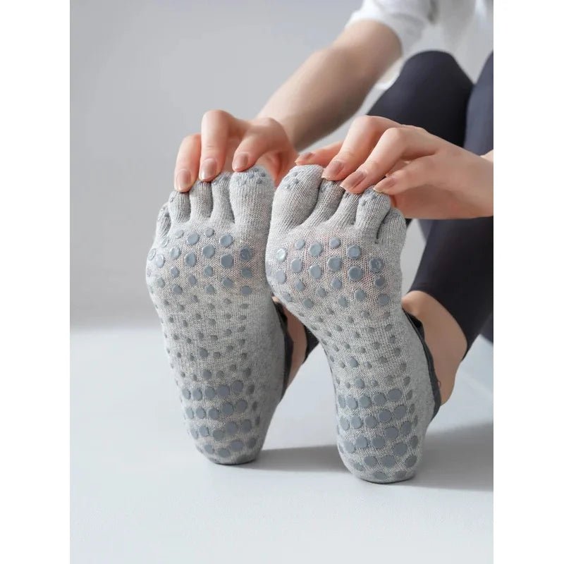 Knit Yoga Socks for Women — Breathable Toe-Separating Comfort