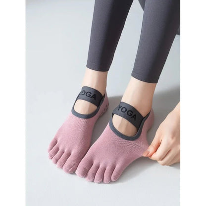 Knit Yoga Socks for Women — Breathable Toe-Separating Comfort