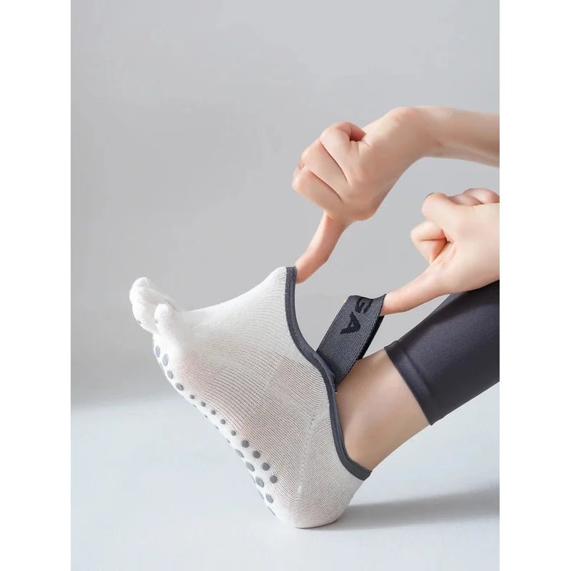 Knit Yoga Socks for Women — Breathable Toe-Separating Comfort