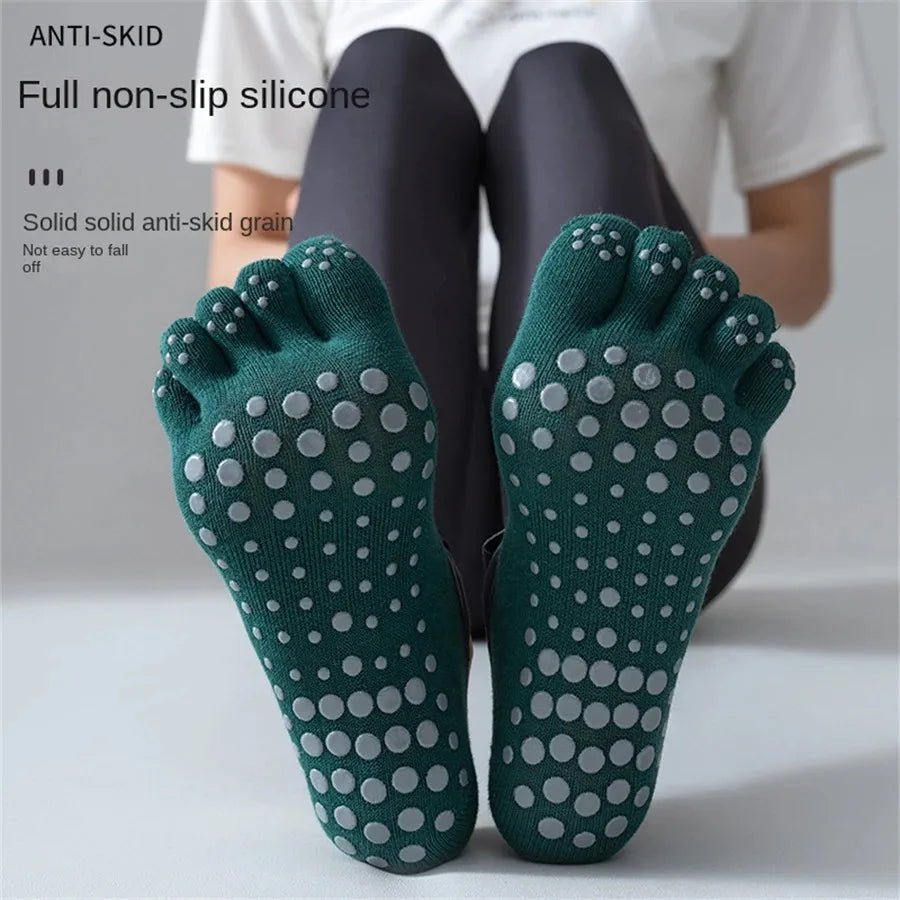 Knit Yoga Socks for Women — Breathable Toe-Separating Comfort