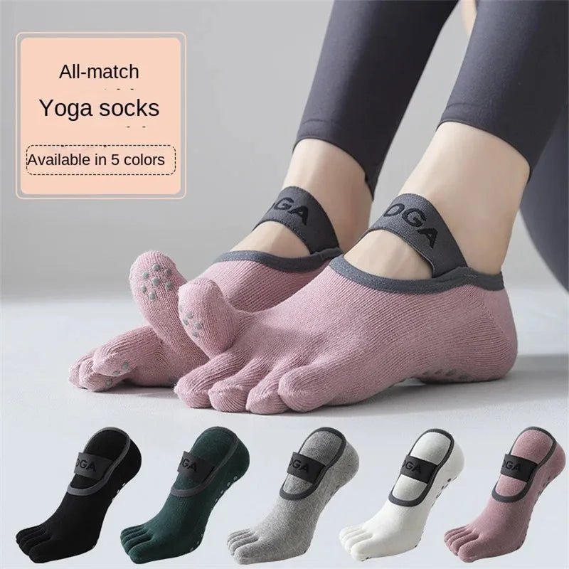 Knit Yoga Socks for Women — Breathable Toe-Separating Comfort