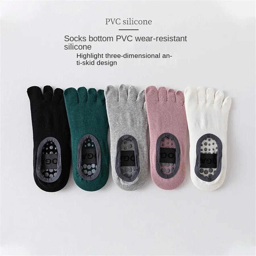 Knit Yoga Socks for Women — Breathable Toe-Separating Comfort