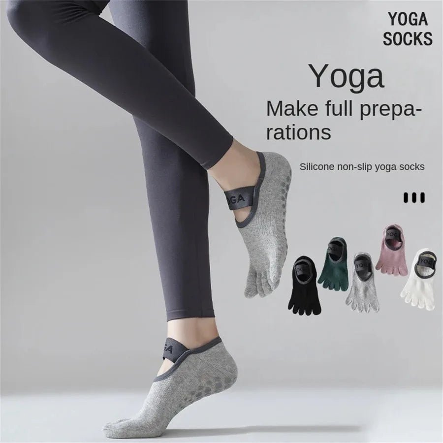 Knit Yoga Socks for Women — Breathable Toe-Separating Comfort