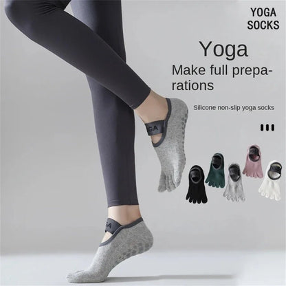 Knit Yoga Socks for Women — Breathable Toe-Separating Comfort