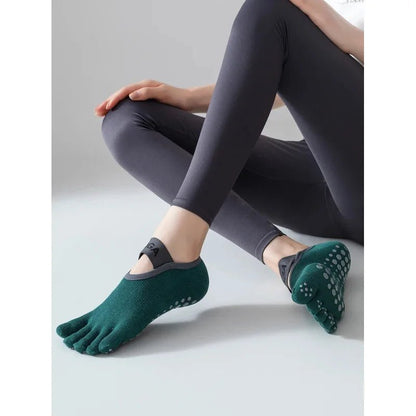 Knit Yoga Socks for Women — Breathable Toe-Separating Comfort