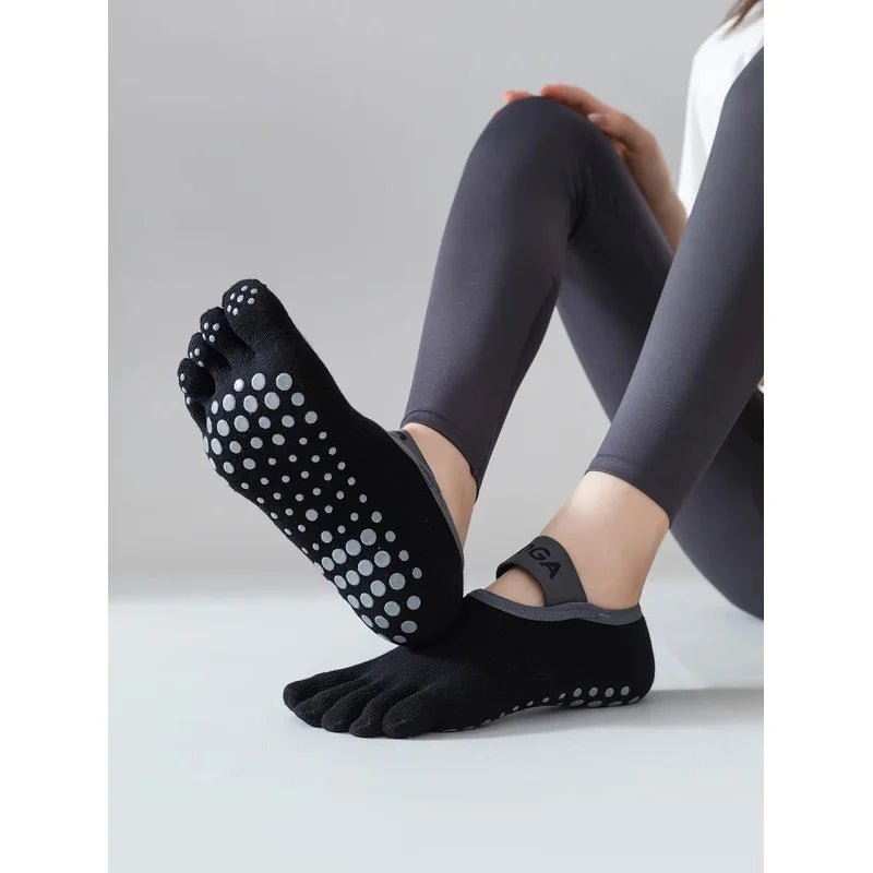 Knit Yoga Socks for Women — Breathable Toe-Separating Comfort