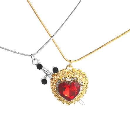 View details for Heart-shaped Pendant Diamond-embedded Love Necklace