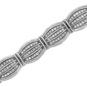 View details for .925 Sterling Silver 3.0 Cttw Prong Set Diamond Art Deco Style Tennis Bracelet (I-J Color, I2-I3 Clarity) - 7.25"