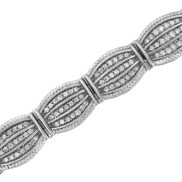 View details for .925 Sterling Silver 3.0 Cttw Prong Set Diamond Art Deco Style Tennis Bracelet (I-J Color, I2-I3 Clarity) - 7.25"