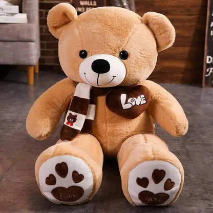 High Quality 4 Colors Teddy Bear With Scarf Stuffed Animals Bear Plush Toys Doll Pillow Kids Lovers Birthday Baby Gift Stone's Store