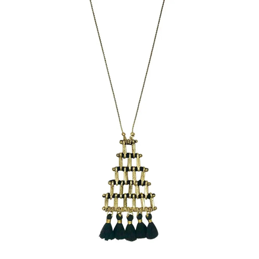 Handcrafted Artisan Pyramid Necklace - Sustainable Jewelry with a Modern Edge