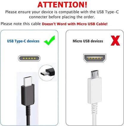 Samsung 15W Super Fast Charger Power Adapter 1.2M USB Type C Cable A Mobile Accessories Store