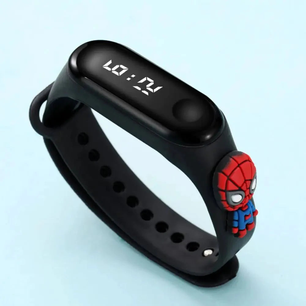 Marvel Spider-Man Children's Cartoon Fashion Watches Stitch Iron Man Electronic Digital LED Display Waterproof Holiday Gift Kids Shop1104298432 Store
