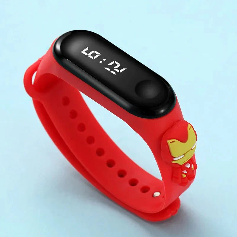 Marvel Spider-Man Children's Cartoon Fashion Watches Stitch Iron Man Electronic Digital LED Display Waterproof Holiday Gift Kids Shop1104298432 Store