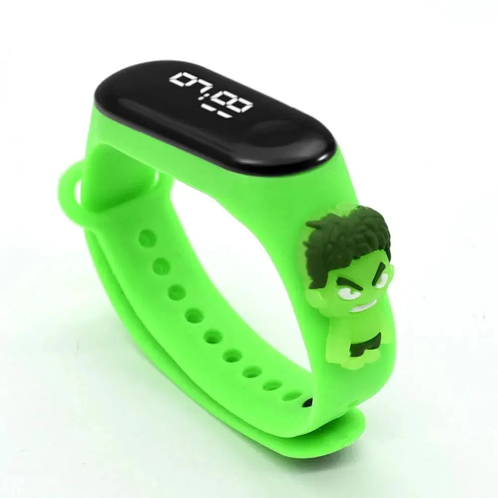 Marvel Spider-Man Children's Cartoon Fashion Watches Stitch Iron Man Electronic Digital LED Display Waterproof Holiday Gift Kids Shop1104298432 Store