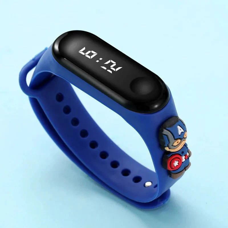Marvel Spider-Man Children's Cartoon Fashion Watches Stitch Iron Man Electronic Digital LED Display Waterproof Holiday Gift Kids Shop1104298432 Store