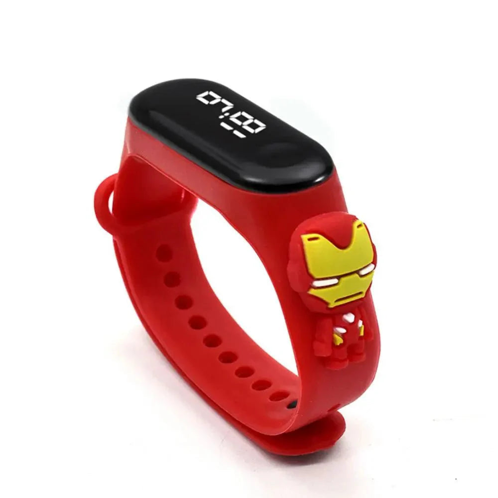 Marvel Spider-Man Children's Cartoon Fashion Watches Stitch Iron Man Electronic Digital LED Display Waterproof Holiday Gift Kids Shop1104298432 Store