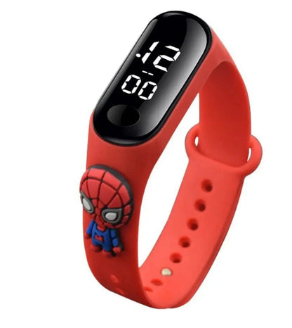 Marvel Spider-Man Children's Cartoon Fashion Watches Stitch Iron Man Electronic Digital LED Display Waterproof Holiday Gift Kids Shop1104298432 Store