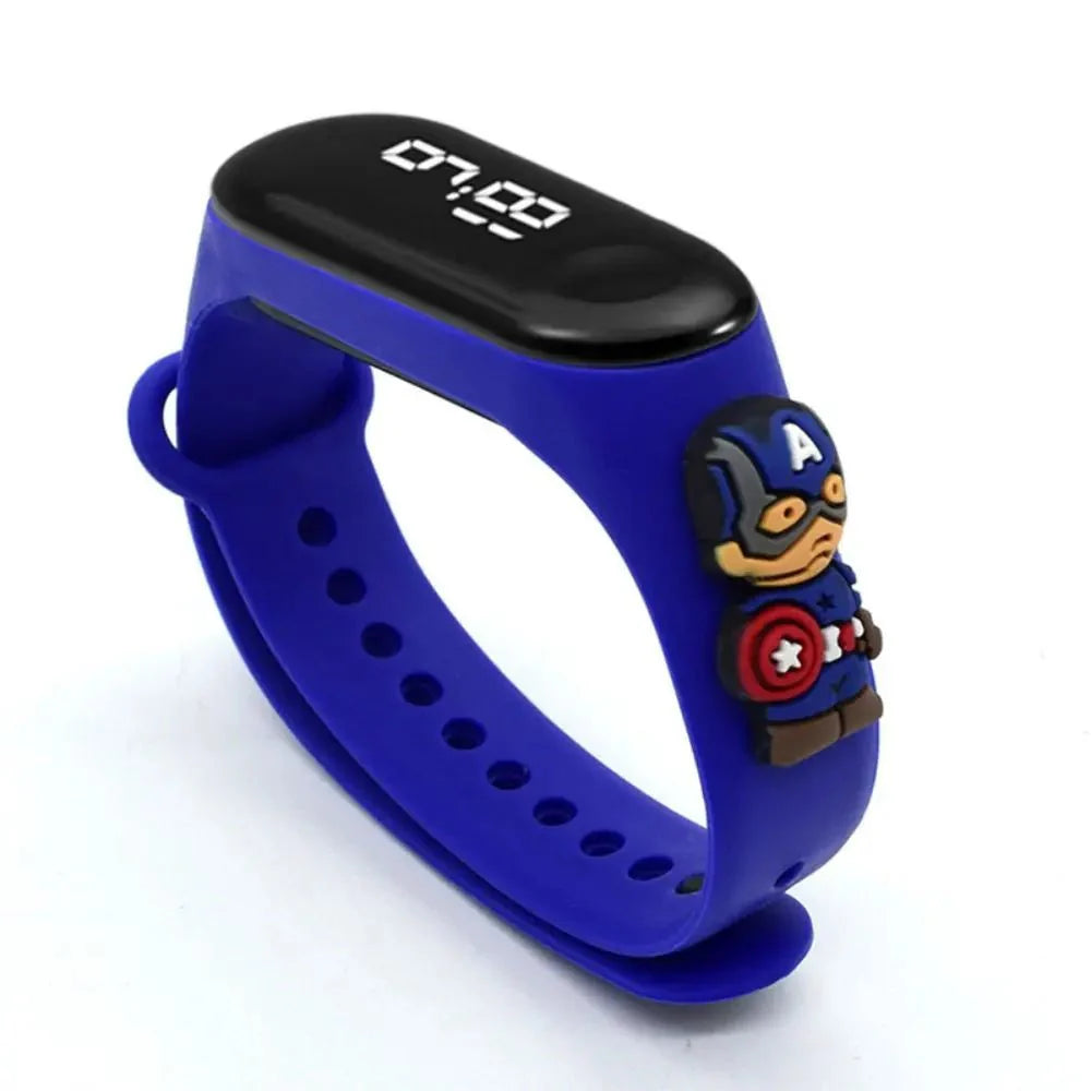 Marvel Spider-Man Children's Cartoon Fashion Watches Stitch Iron Man Electronic Digital LED Display Waterproof Holiday Gift Kids Shop1104298432 Store