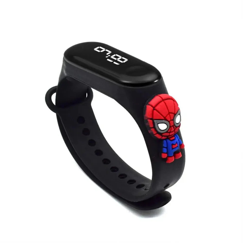 Marvel Spider-Man Children's Cartoon Fashion Watches Stitch Iron Man Electronic Digital LED Display Waterproof Holiday Gift Kids Shop1104298432 Store