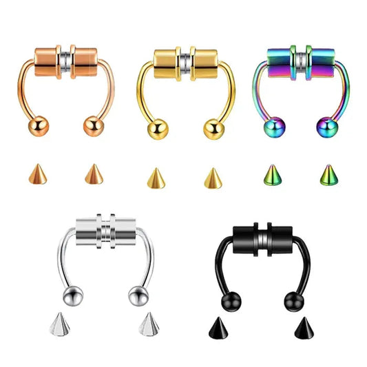 Magnet Nose Ring 5 Pack Stone's Store