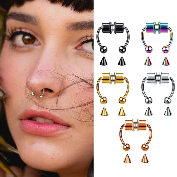 Magnet Nose Ring 5 Pack Stone's Store