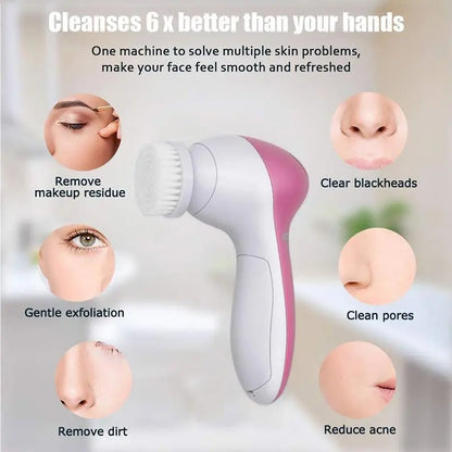  5 in 1 Face Massage Cleansing Brush Set