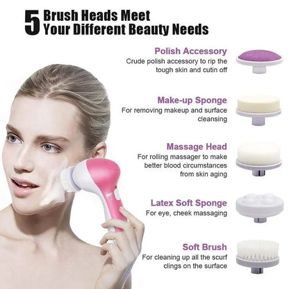  5 in 1 Face Massage Cleansing Brush Set