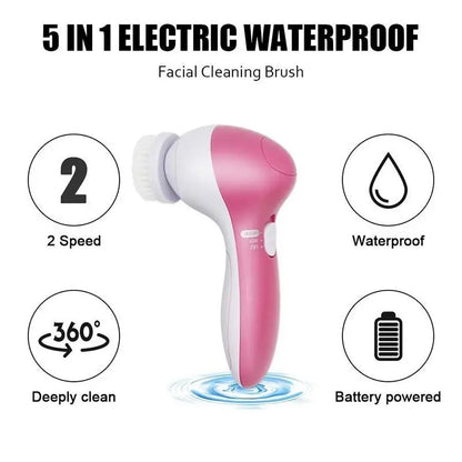  5 in 1 Face Massage Cleansing Brush Set