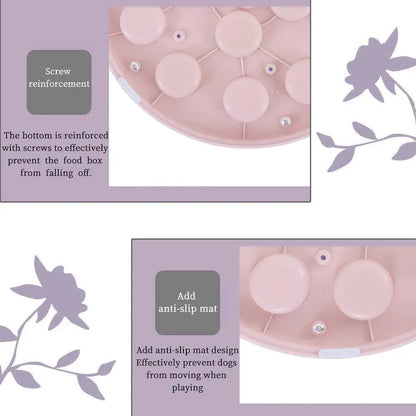 Pet Dog Puzzle Toys Round Interactive Slow Dispensing Feeding Pet Dog Yellow Angel