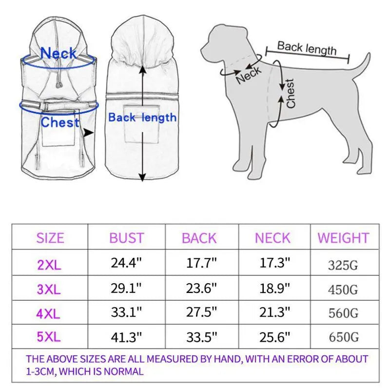 Chubasqueros reflectantes para perros, grandes y pequeños, impermeables