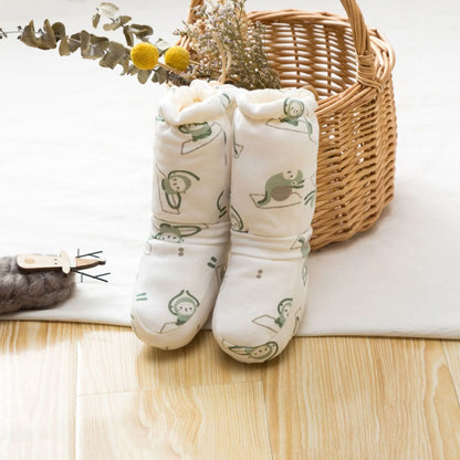 Arrival Baby Animals Cartoon Pattern Toddler Cotton Shoes Chocolate Lily