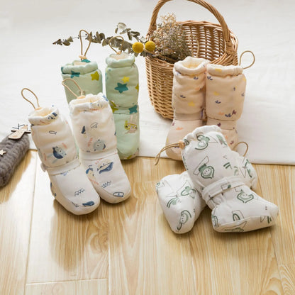 Arrival Baby Animals Cartoon Pattern Toddler Cotton Shoes Chocolate Lily
