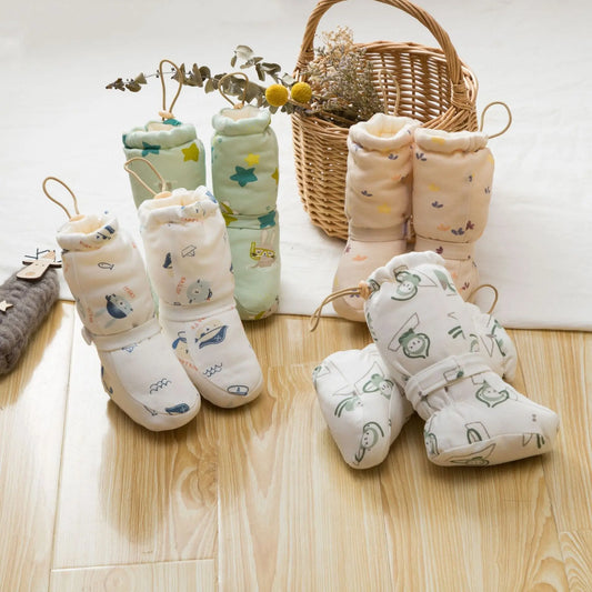 Arrival Baby Animals Cartoon Pattern Toddler Cotton Shoes Chocolate Lily