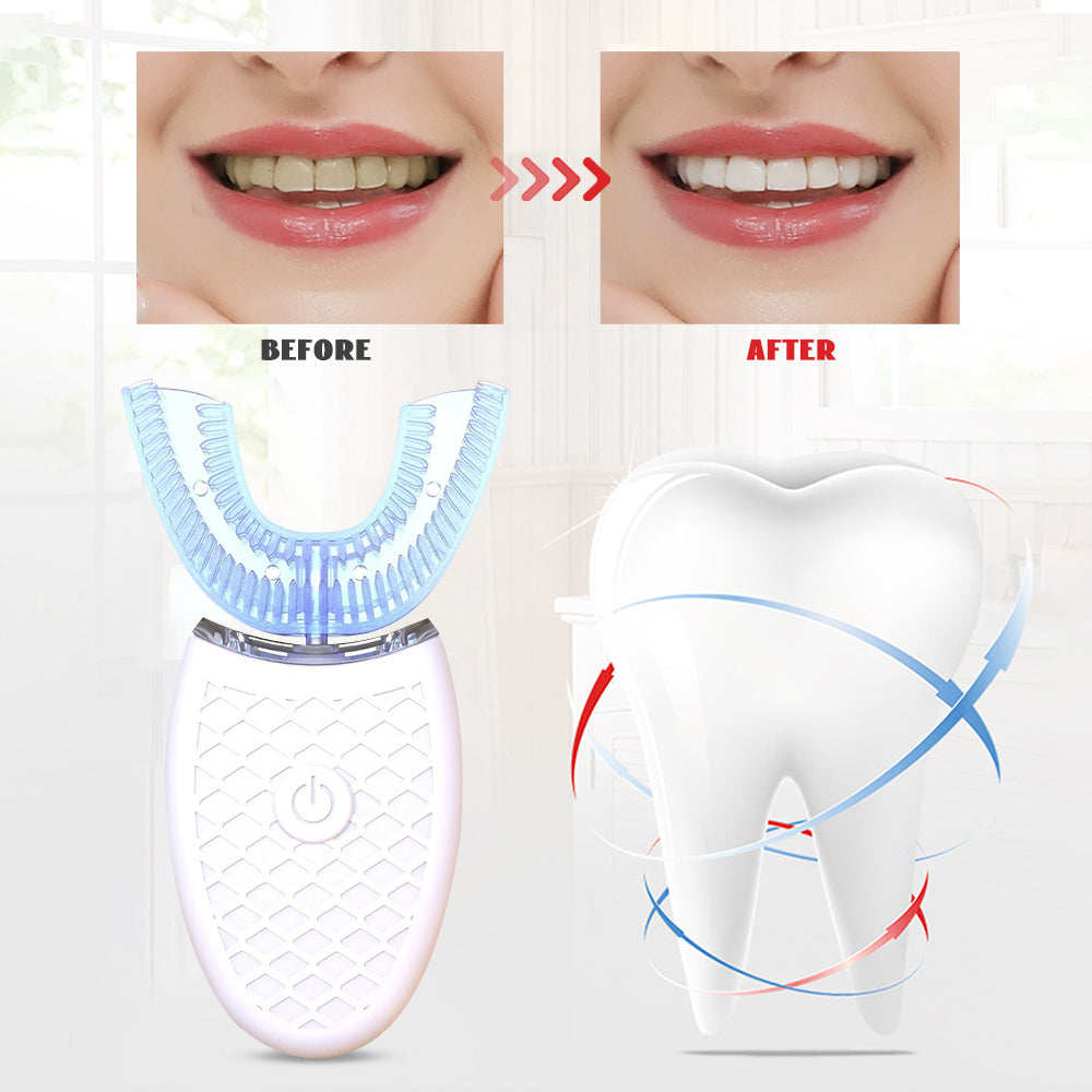 Silicone Electric Toothbrush 360° for Aldult Smart Automatic Whitening Pink Iolaus