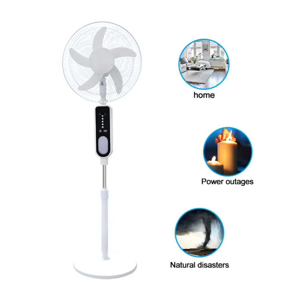 Rechargeable Fan with LED Light & Remote Control. 16" MA Elect Accessories Store