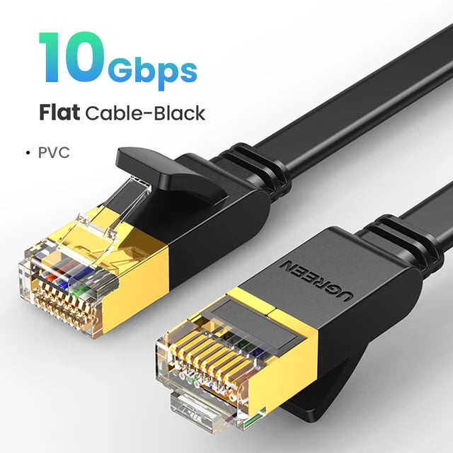 View details for Cat 7 Ethernet Cable Cat7 High Speed Flat Gigabit STP RJ45 LAN Cable 10Gbps Network Cable Patch Code for Router Ethernet Cat 7 Ethernet