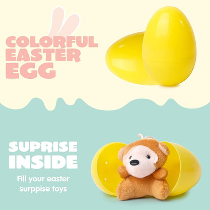 12/24/36 Pcs Prefilled Easter Eggs, Filled with Plush Animal Toys OvO HU01 Store