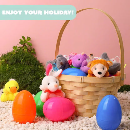 12/24/36 Pcs Prefilled Easter Eggs, Filled with Plush Animal Toys OvO HU01 Store