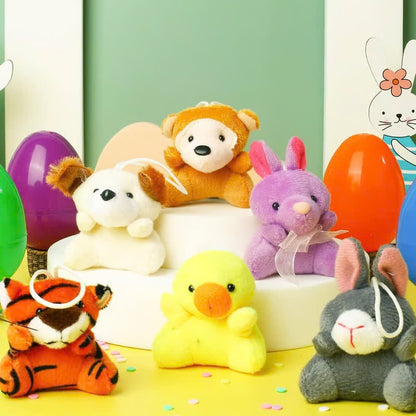 12/24/36 Pcs Prefilled Easter Eggs, Filled with Plush Animal Toys OvO HU01 Store