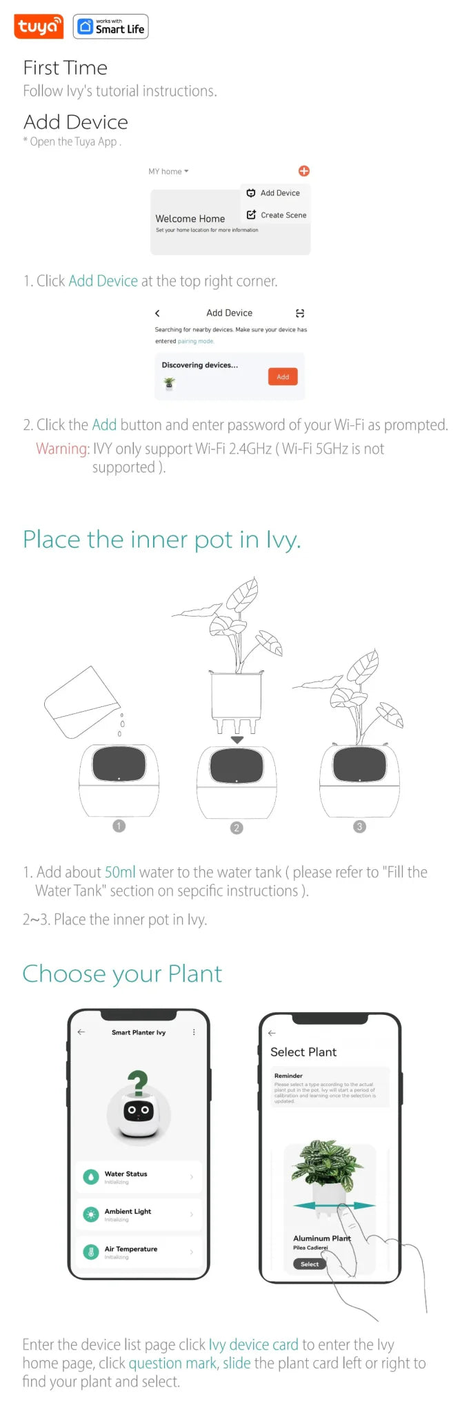 Tuya Ivy Smart Planter Bee Store