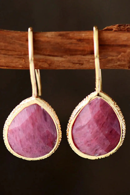View details for Handmade Natural Stone Teardrop Earrings Handmade Natural Stone Teardrop Earrings
